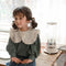 Suéter Infantil con Solapa Grande Estilo Dulce