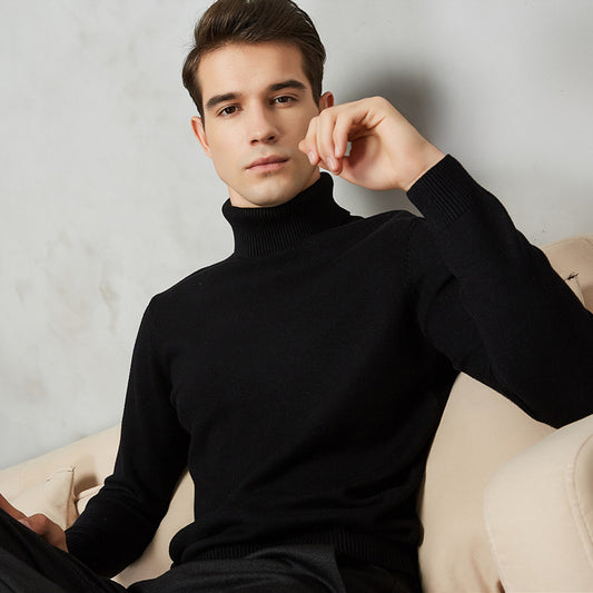 Suéter de Cuello Alto Grueso para Hombre con Mangas Largas - Image 2
