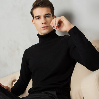 Suéter de Cuello Alto Grueso para Hombre con Mangas Largas - Image 2