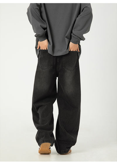 Pantalones Vaqueros Anchos Lavados para Hombre - Corte Holgado Casual - Image 13