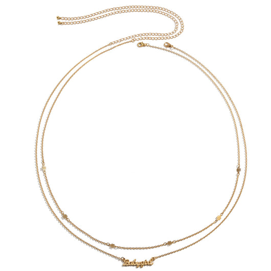 Cadena de Cintura con Dije de Letra Metálica para Mujer - Diseño Elegante Ajustado - Image 12