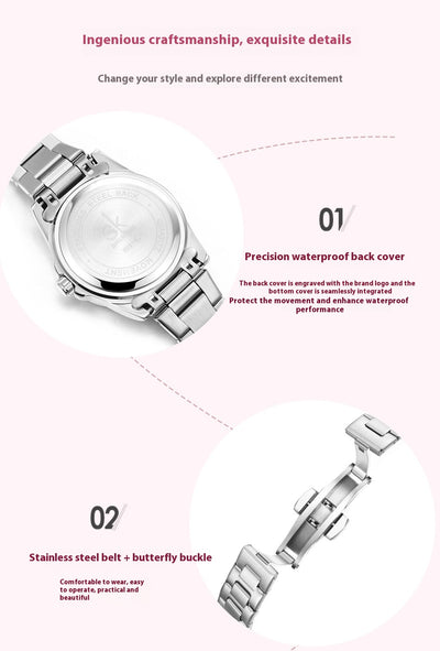 Reloj Elegante para Mujer Acero Inoxidable Resistente al Agua - Image 11