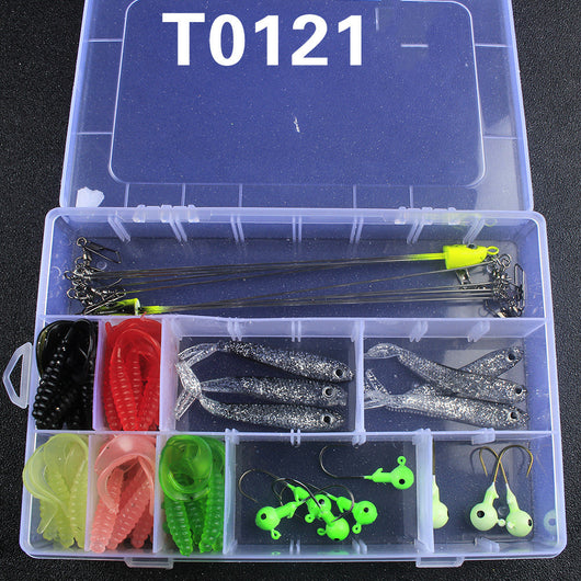 Kit Completo de Pesca Texas con Anzuelos Plomados y Cebos Suaves - Image 6