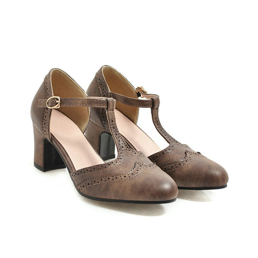 Zapatos de Tacón Grueso Mediano Versátiles para Cualquier Ocasión - Image 5