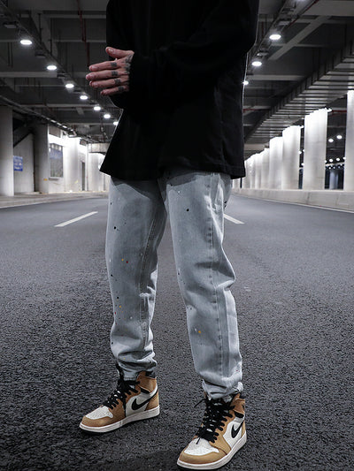 Jeans Rotos y Desgastados con Efecto Salpicado a Mano - Image 8
