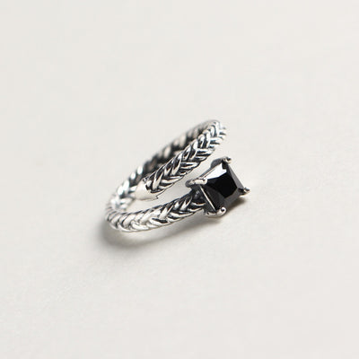 Anillo de Plata Zirconia para Dedo Índice Estilo Coreano - Image 9