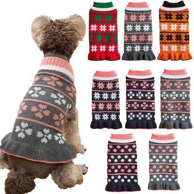 Vestido para Perro y Gato Otoño Invierno con Estrellas y Olas - Image 5