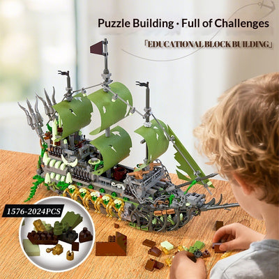 Barco Pirata Fantasma - Set de Construcción Educativo para Niños - Image 4