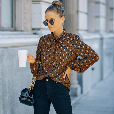 Blusa de Gasa Manga Larga para Otoño e Invierno - Image 4