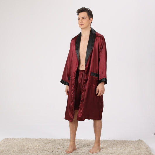 Pijama de Seda para Hombre - Conjunto Shorts y Camiseta - Image 20