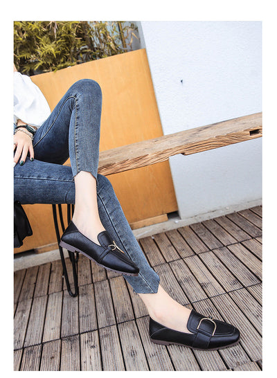 Zapatos de Cuero Británicos Clásicos con Punta Cuadrada y Suela Blanda - Image 17