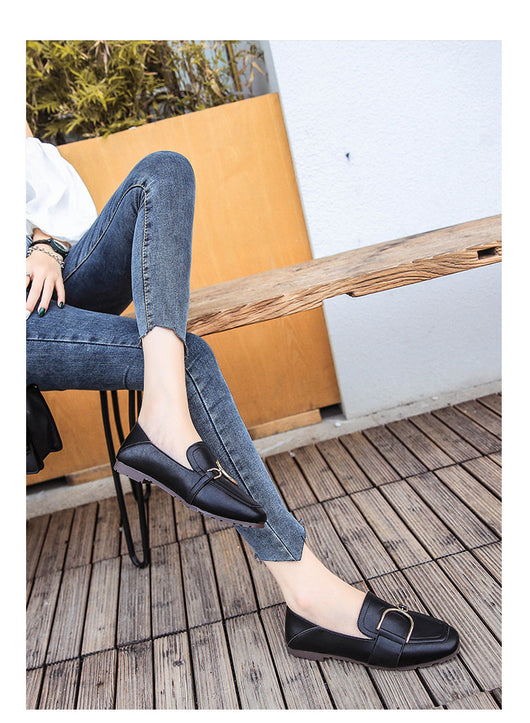 Zapatos de Cuero Británicos Clásicos con Punta Cuadrada y Suela Blanda - Image 17