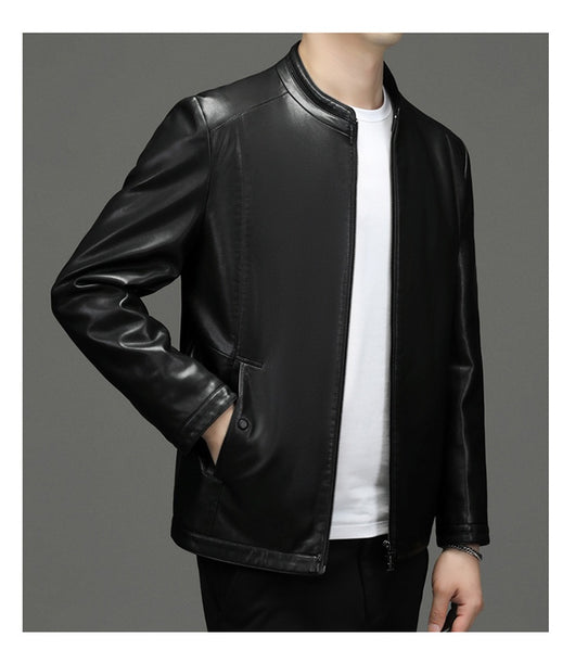 Chaqueta de Cuero Casual Acolchada para Hombre con Forro Polar - Image 26