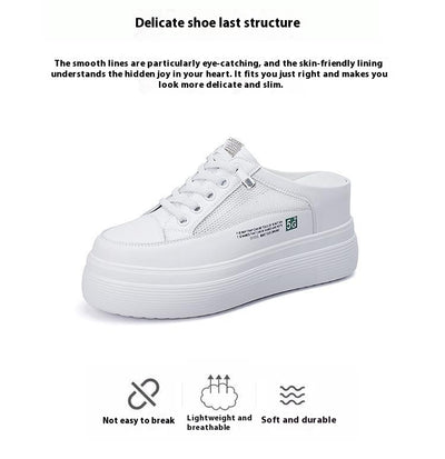 Zapatos Blancos Plataforma Mesh Ligeros y Cómodos sin Tacón - Image 8