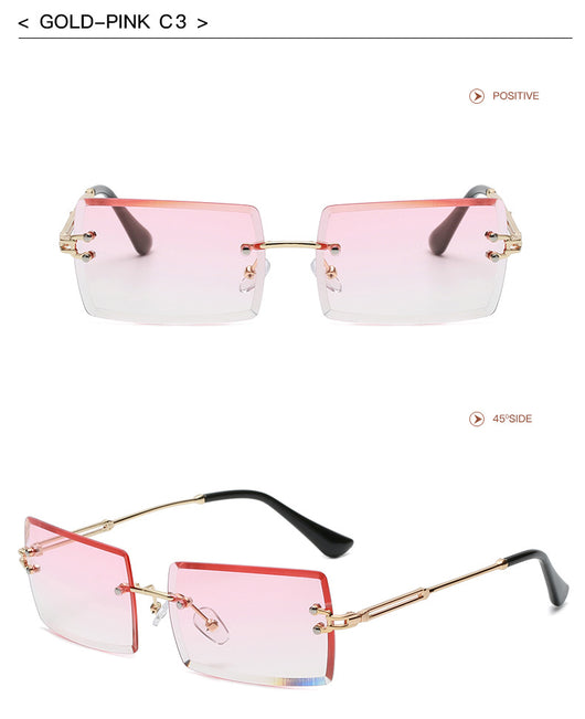 Gafas de Sol Rimless Europeas - Diseño Moderno y Minimalista - Image 5