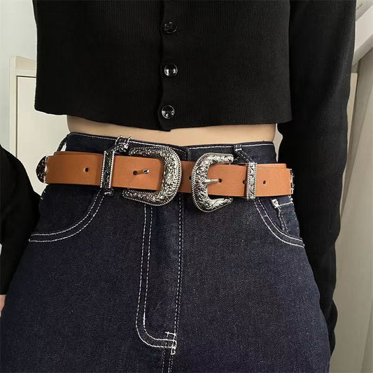 Juego de 3 Cinturones de Moda Estilo Europeo y Americano para Mujer