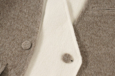Abrigo Reversible de Lana con Cuello V - Chaqueta Doble Cara Premium - Image 12