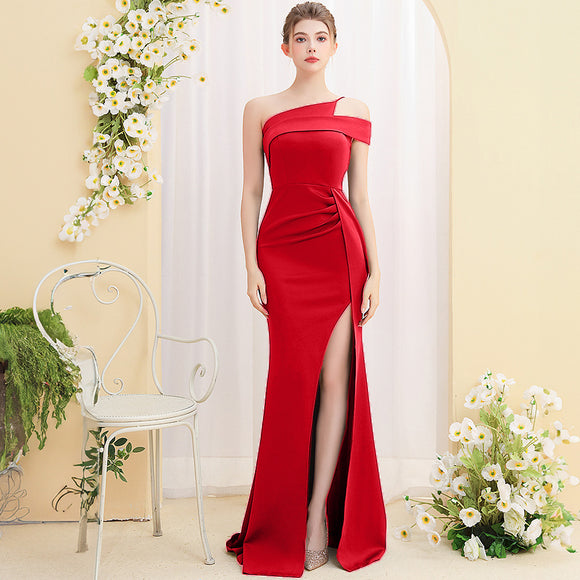Vestido Largo de Cola de Pez para Dama Elegante y Sofisticado
