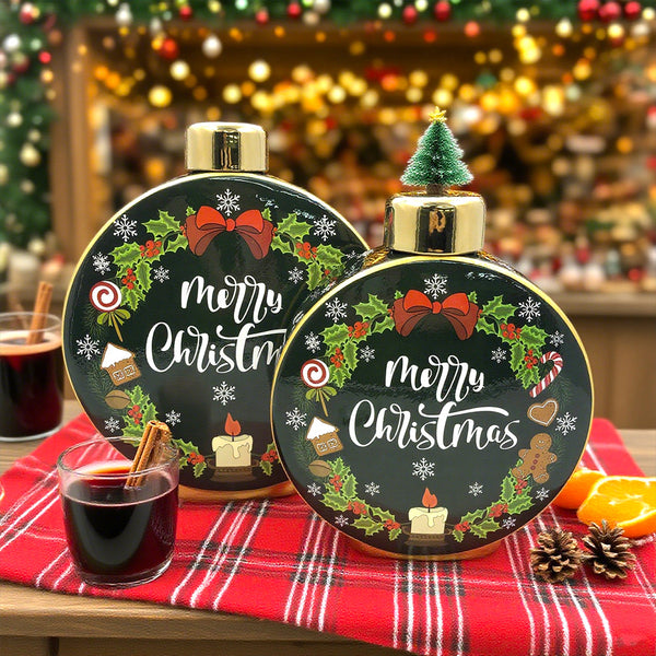 Adornos Navideños de Cerámica - Jarrones Decorativos