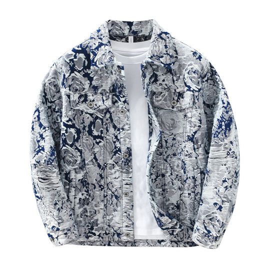 Chaqueta Denim Jacquard para Hombre - Diseño Moderno y Versátil - Image 10