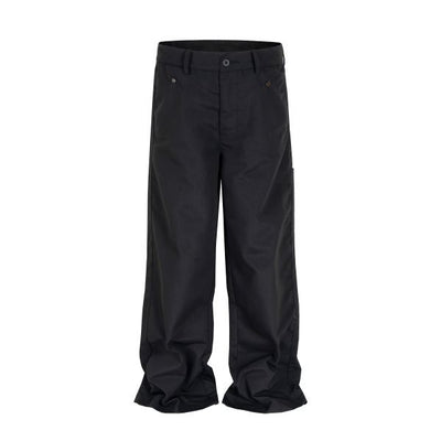 Pantalón Overol Ancho Deslavado con Bolsa Cintura Desmontable 2 en 1 - Image 3