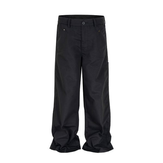 Pantalón Overol Ancho Deslavado con Bolsa Cintura Desmontable 2 en 1 - Image 3