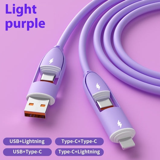 Cable de Carga Rápida 4 en 1 de Silicona Premium - Image 11