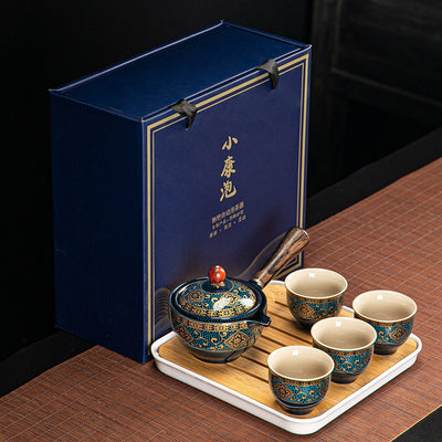 Juego de Té Xiaoyao con Tetera Giratoria 360° - Image 16