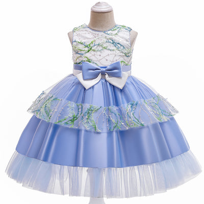 Vestido Princesa de Encaje Mesh sin Mangas para Niñas - Image 16