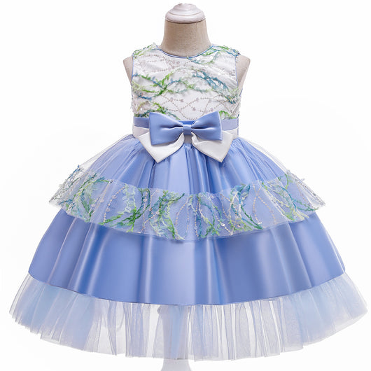 Vestido Princesa de Encaje Mesh sin Mangas para Niñas - Image 16