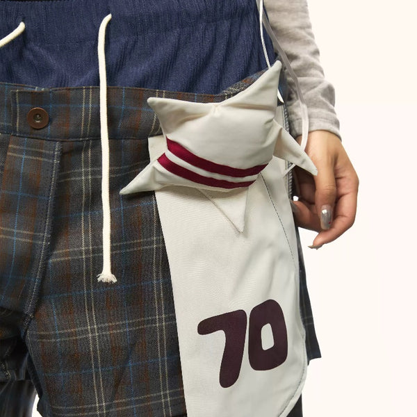 Pantalones Cargo Plaid Falsa Dos Piezas para Mujer Verano