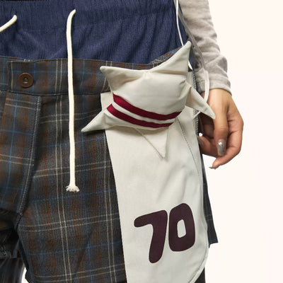 Pantalones Cargo Plaid Falsa Dos Piezas para Mujer Verano - Image 2