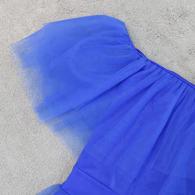 Vestido Elegante de Malla con Abertura Alta para Tallas Grandes - Image 13