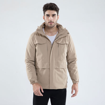 Chaqueta Montañera 3 en 1 Multibolsillos Talla Grande - Image 6