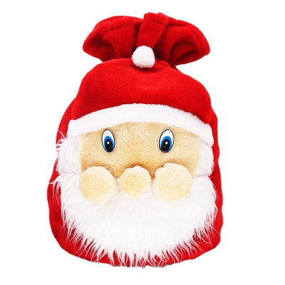 Bolsa de Regalo Navideña con Cara de Papá Noel en Felpa Corta - Image 2