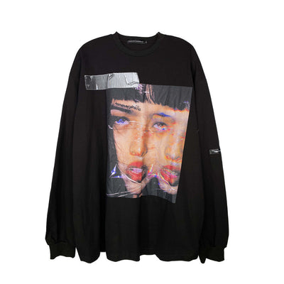 Playera Manga Larga Estampado Artístico para Hombre - Image 8