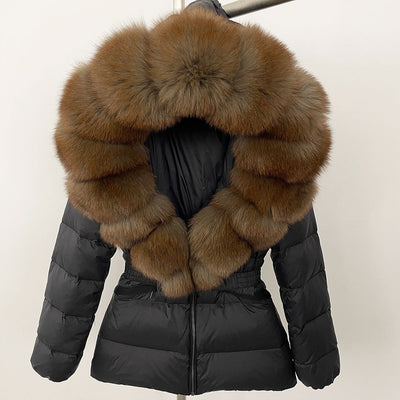 Chaqueta Acolchada Corta Ajustada para Mujer con Forro de Piel - Image 41