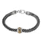 Pulseira Trançada de Prata 925 Banhada a Retrô 20cm