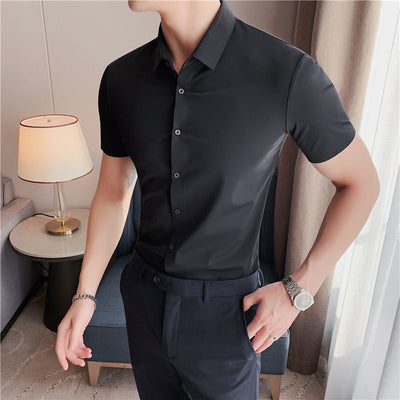 Camisa Deportiva Elástica de Manga Corta para Hombre - Image 5