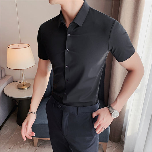 Camisa Deportiva Elástica de Manga Corta para Hombre - Image 5