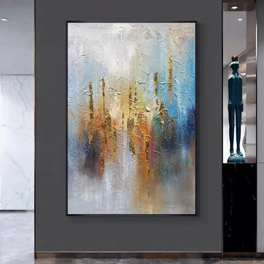 Cuadro Abstracto Moderno en Óleo sobre Lienzo - Arte Contemporáneo sin Marco para Decoración del Hogar - Image 10