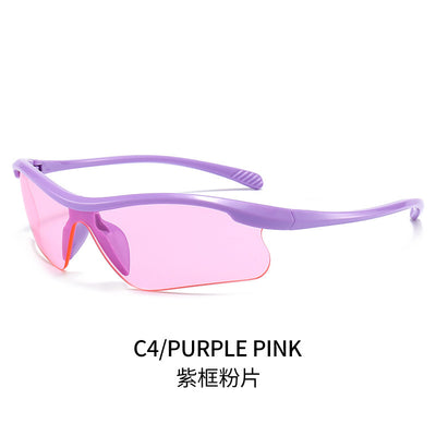 Blue frame sunglasses with blue mirrored lenses, ideal for outdoor sports and fashion wear. - Image 11
