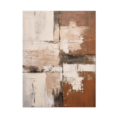 Cuadro Abstracto Texturizado Marrón Pintura Hecha a Mano Arte Minimalista Wabi-sabi - Image 16