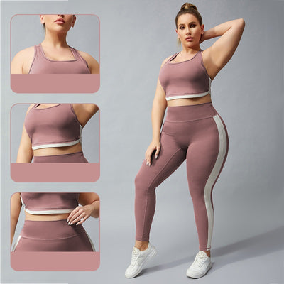 Pantalones Deportivos Yoga Racerback Nude con Contraste para Mujer - Image 2