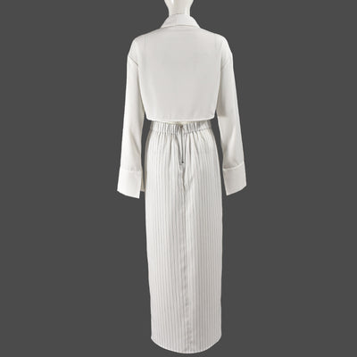 Conjunto de Falda y Blusa Larga Otoño-Invierno con Cintura Elástica - Image 15