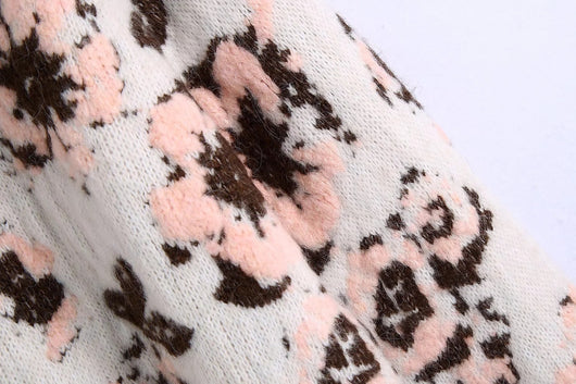 Suéter Tejido Slim con Jacquard Floral para Mujer - Image 5