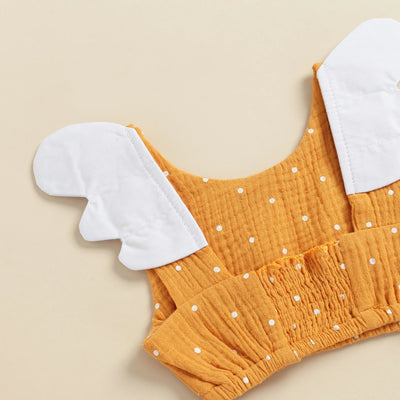 Conjunto de Shorts y Chaleco de Algodón Lino con Lunares para Niñas - Estilo Europeo - Image 7