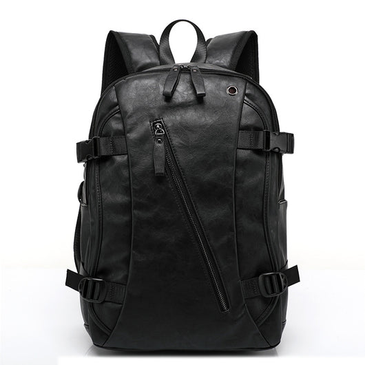 Mochila Escolar Hombre Estilo Coreano Cuero Premium - Bolsa Casual Moderna - Image 6