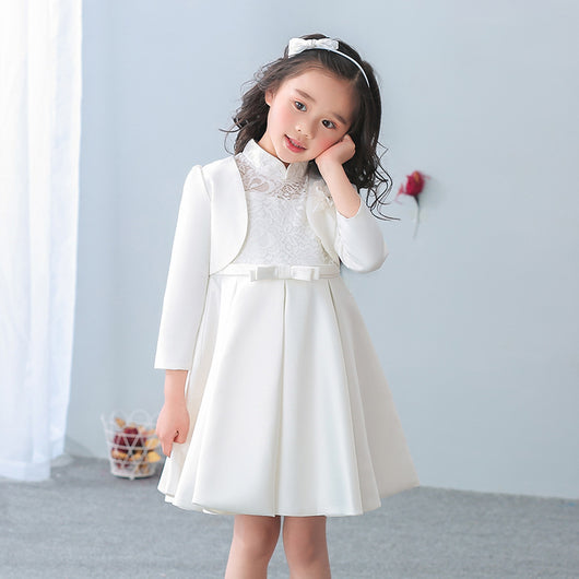Vestido Princesa Infantil con Capa y Cardigan de Manga Larga - Image 13