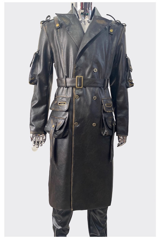 Chaqueta de Cuero para Motociclista Talla Grande - Image 13